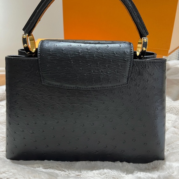 LV Capucines PM Black Ostrich - Picture 9 of 14